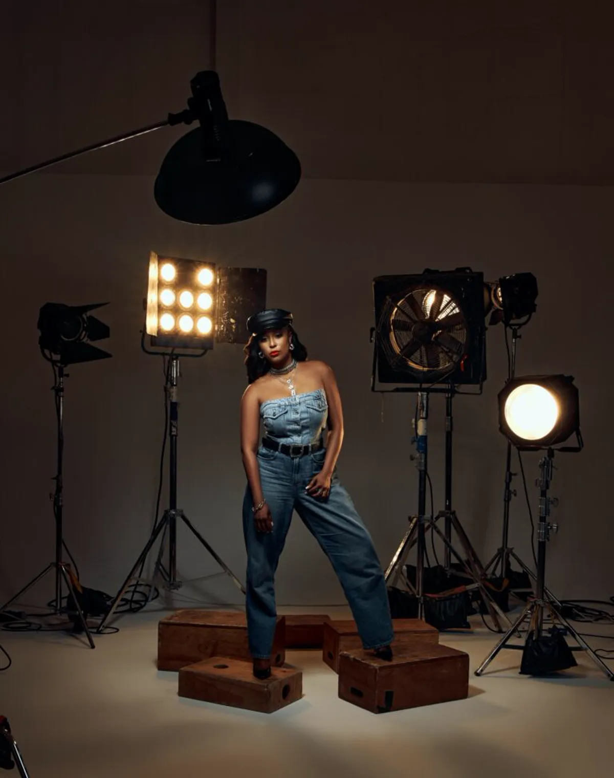 Minnie Dlamini denim look