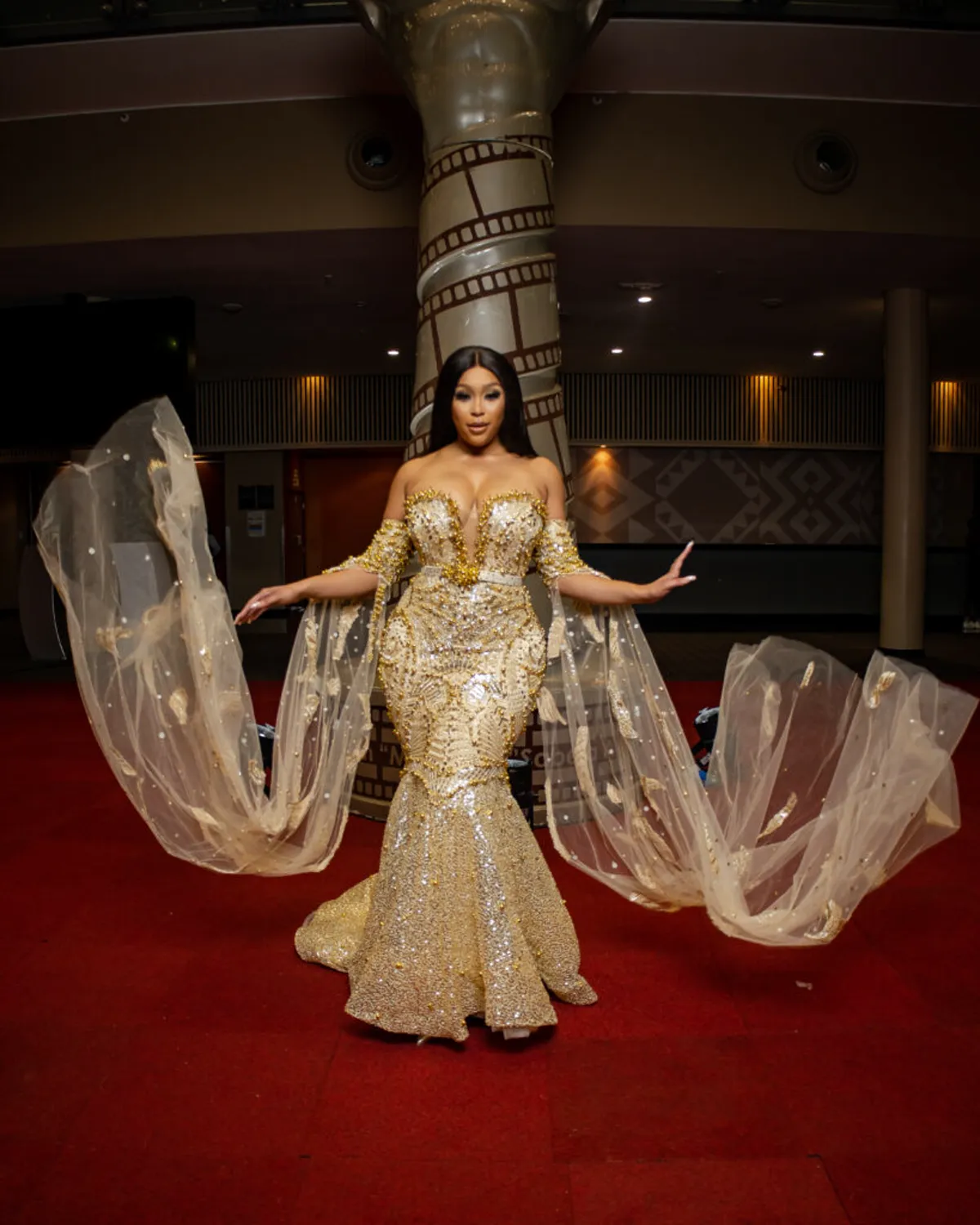 Minnie Dlamini red carpet